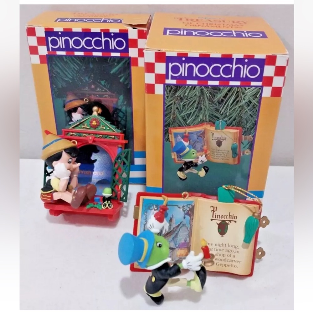NWT Disney Enesco Ornaments Pinocchio Wishing on a Star & Once Upon A Time - Picture 2 of 6